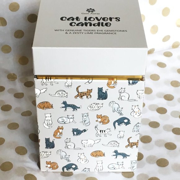 Collectible Cat Lover Gem Candle with Tiger's Eye Gemstone Limited Edition - Picture 10 of 16